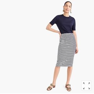 JCrew Knit pencil skirt in stripe